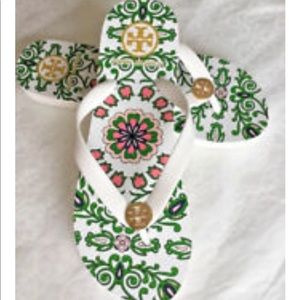 Tory Burch garden party flip flops